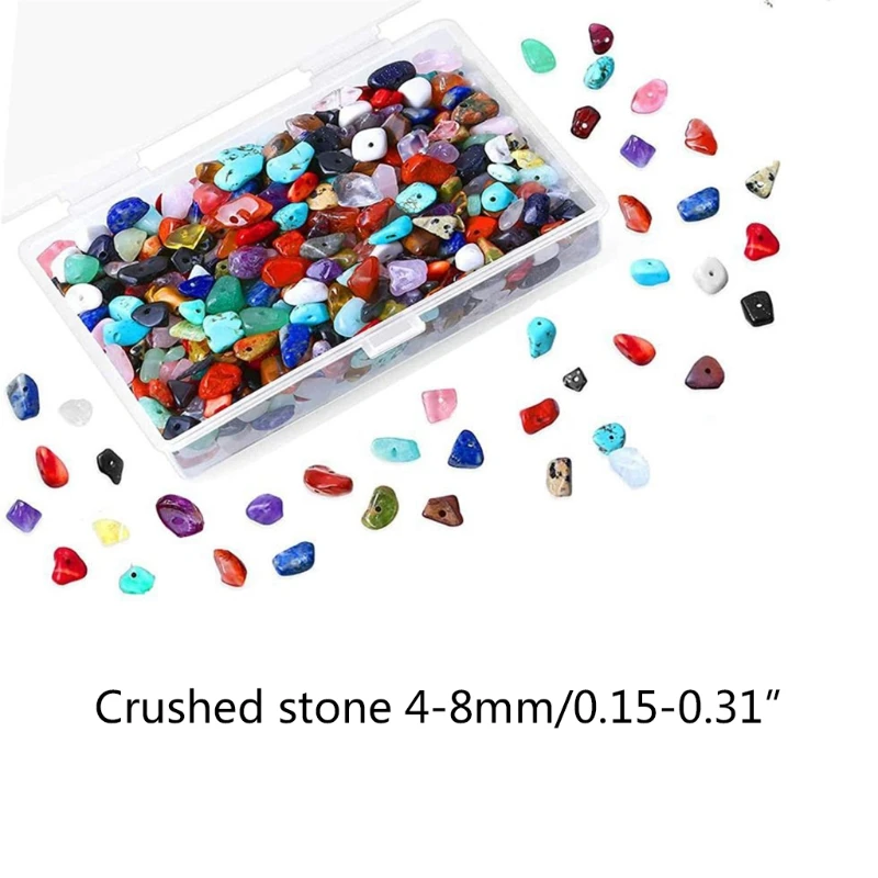 

X7JB Crystal Gravel Beads Set Jewelry Repair Jewelry Wire Wrapping Bracelets Making