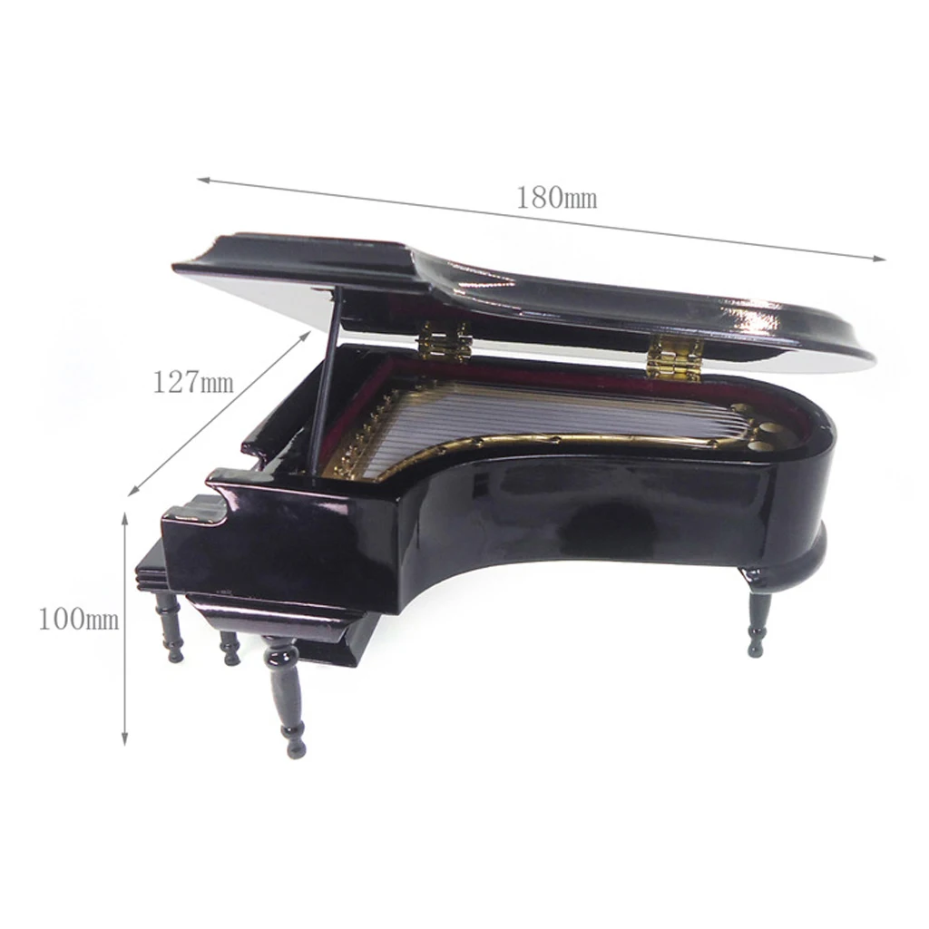 

1/12 Dollhouse Miniature Music Instrument Wooden Piano W/Box