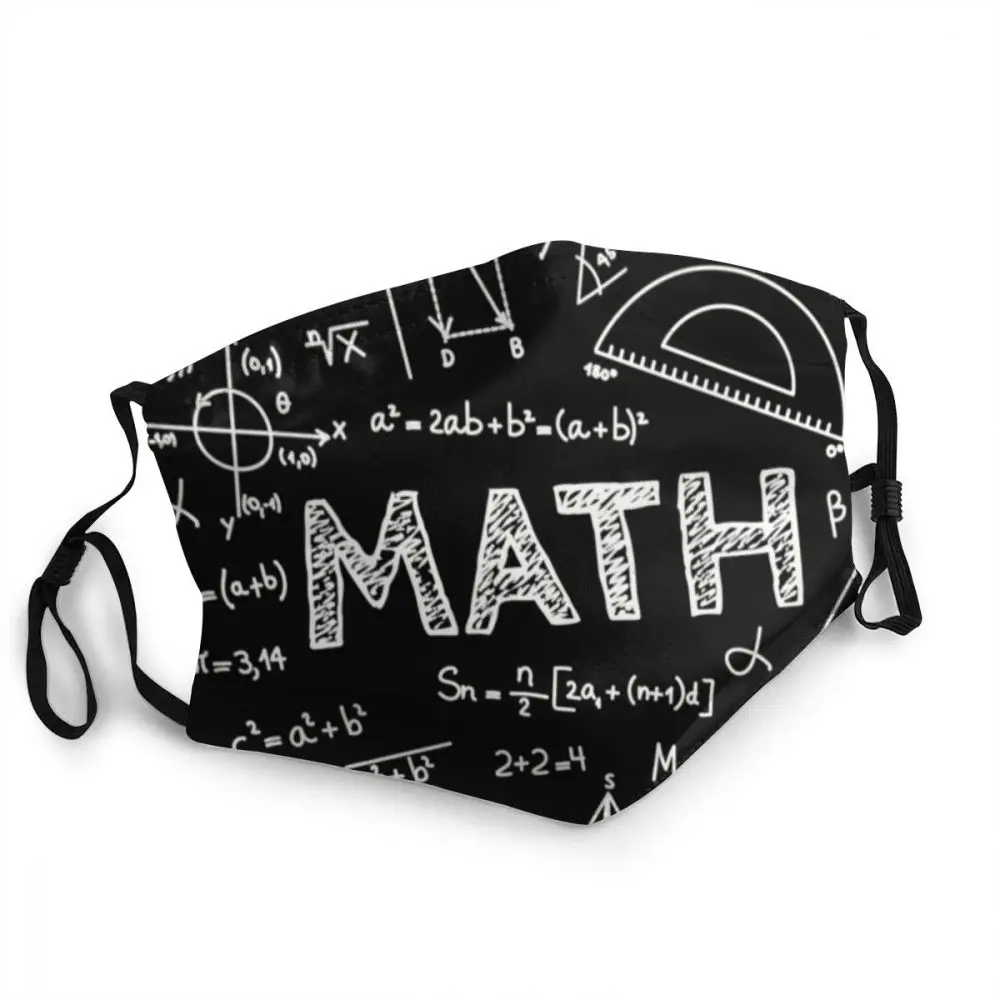 

Physicist Math Teacher Mask Anti Dust Adjustable Nerd Mathematician Face Mask Protection Cover Unisex Respirator Mouth Muffle