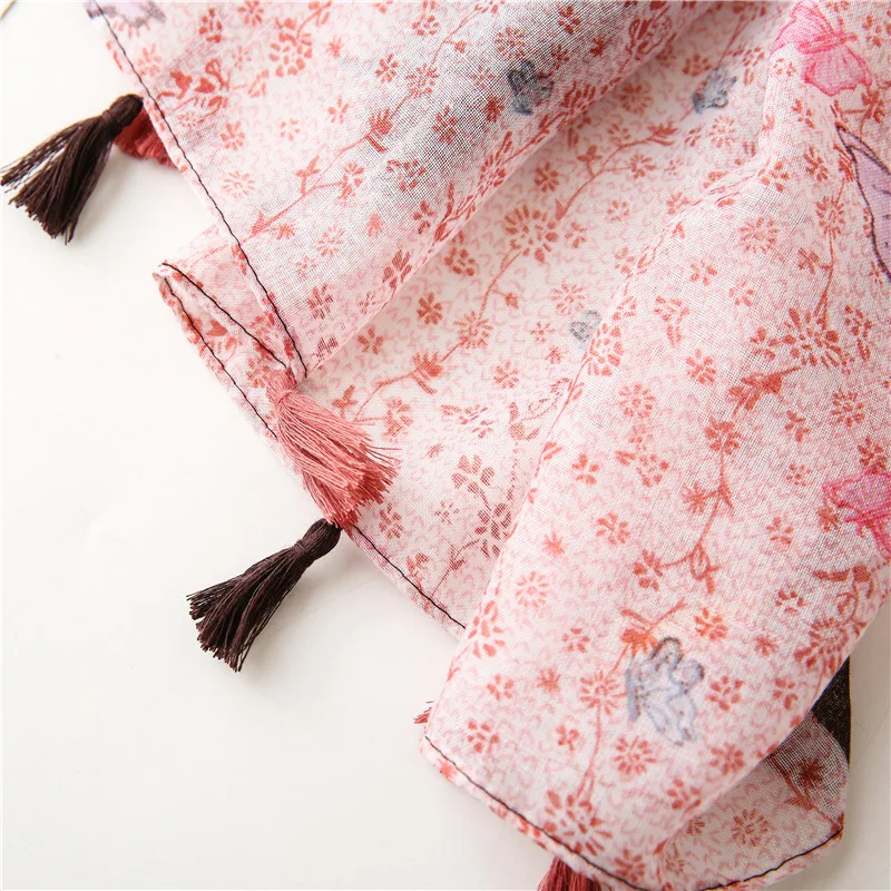 Повседневный Шарф с принтом для женщин шарфы защиты от солнца тонкие уличные