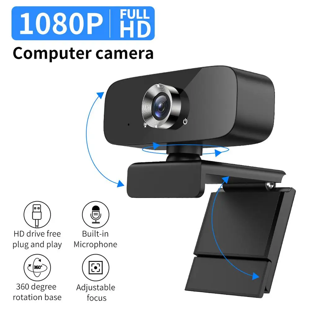 

HD 1080P High Definition Webcam USB Computer Camera Web Cam With mic Cameras for Video Conference Live Streaming Chat Online