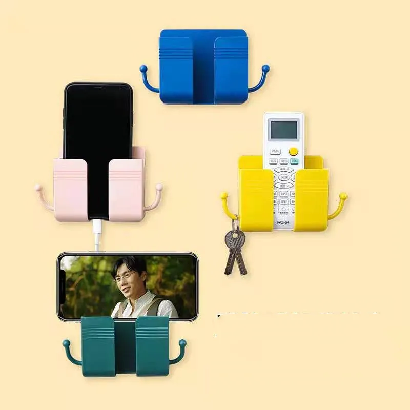 

Пластиковый липкий кронштейн простой однотонный с крючком для спальни