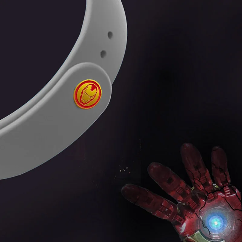 Gray Iron Man Strap Xiaomi mi Band 4 ремешок для mi band 4/3 аксессуары браслет mi Band 3 силиконовый браслет Мстители Железный человек - Цвет: Gray Iron Man Strap