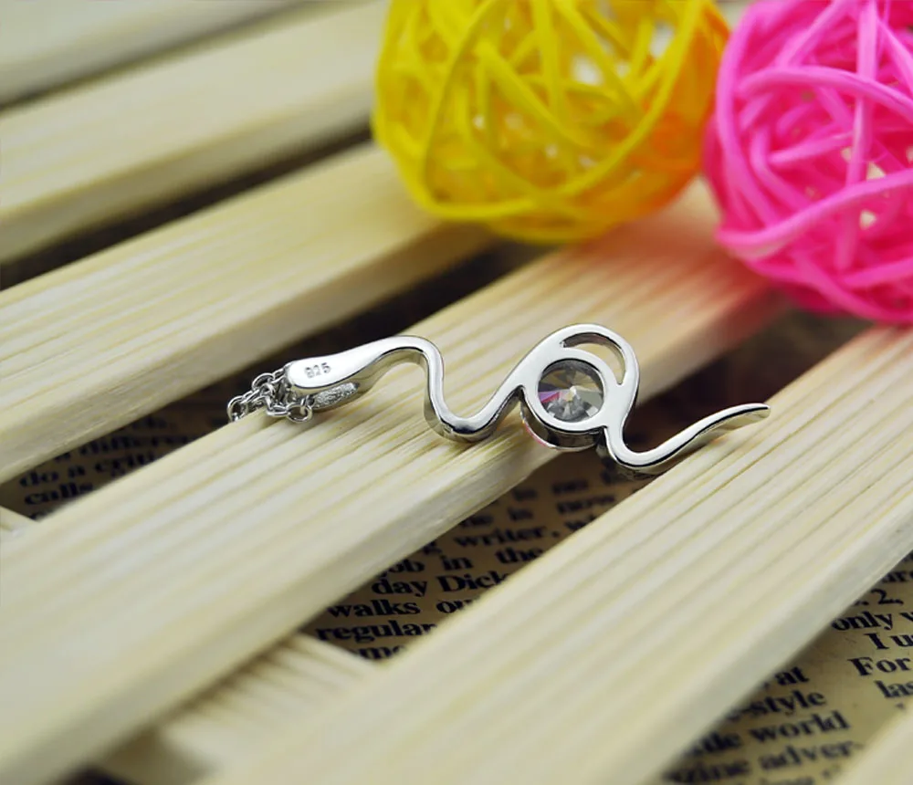 Модные женские Украшения ожерелье из серебра 925 пробы с кулоном в виде крыльев