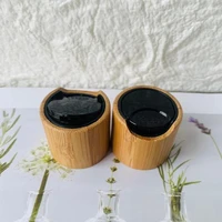eco friendly skincare bamboo perfume cap 182024mm caliber cosmetic container bamboo wooden lotion caps plastic glass bottle