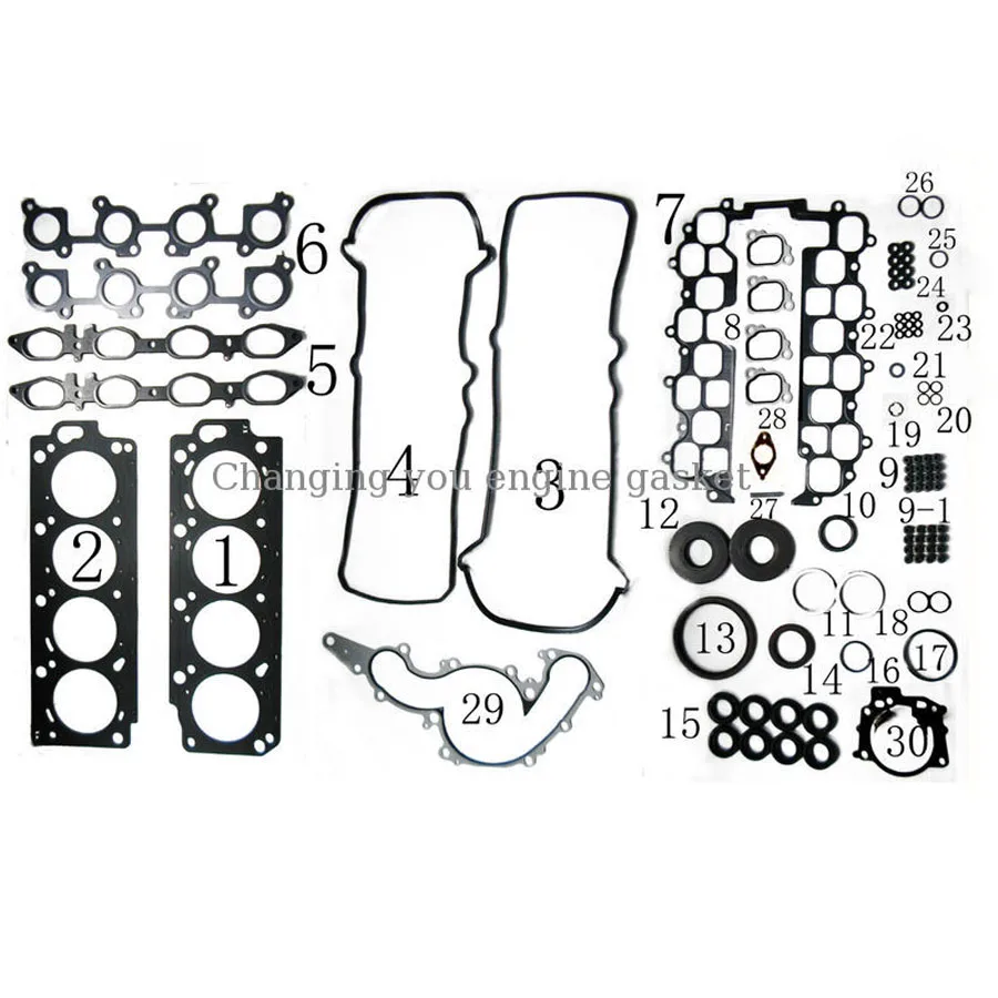 2UZ 2UZFE 2UZ-FE для TOYOTA LAND CRUISER 100 и LEXUS LX 470 полный комплект прокладка двигателя 04111-50120