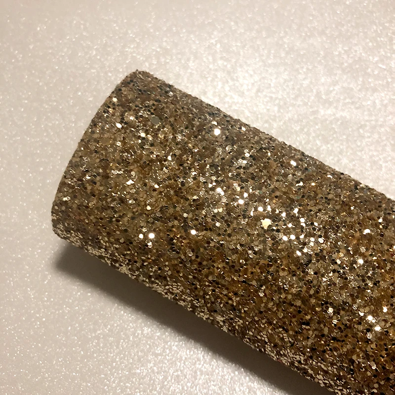 

Gold Faux Leather Fabric Chunky Soft Cotton Smooth PU Leather Faux Leather Sheets A4 Size Fabric for DIY Hair Bow Craft Material