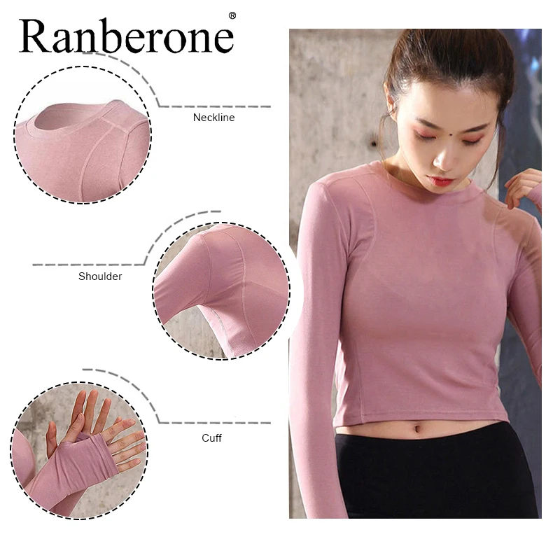 New High Elastic Loose Women Yoga Top Long Sleeves Clothes Sport Top Female Breathable Fitness T-shirt For Running Fitness Yoga
