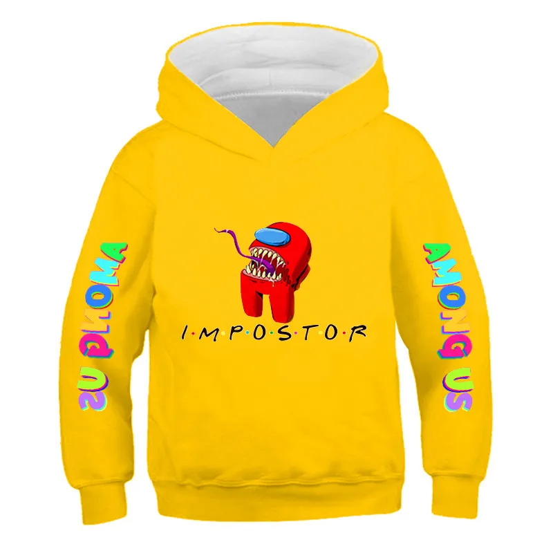 

5-14 Years Among Us Boys Hoodies Impostor 100% Cotton Streetwear New Video Game kids Sweatshirt Girls Among Us Children Hoodie