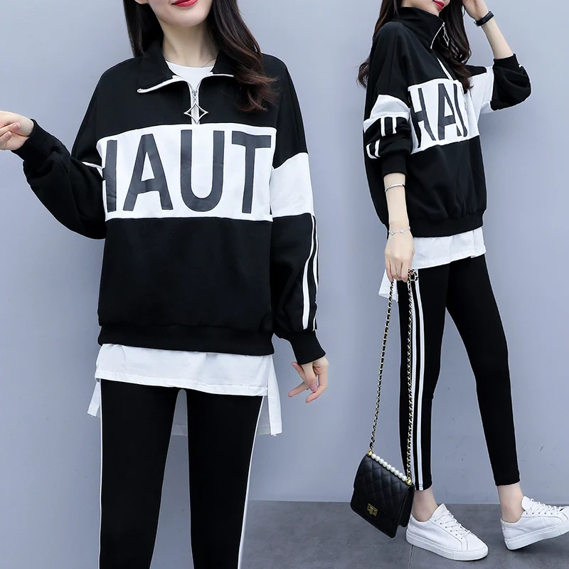 Спортивный костюм из двух предметов комплект женской одежды коллекция 2019 года