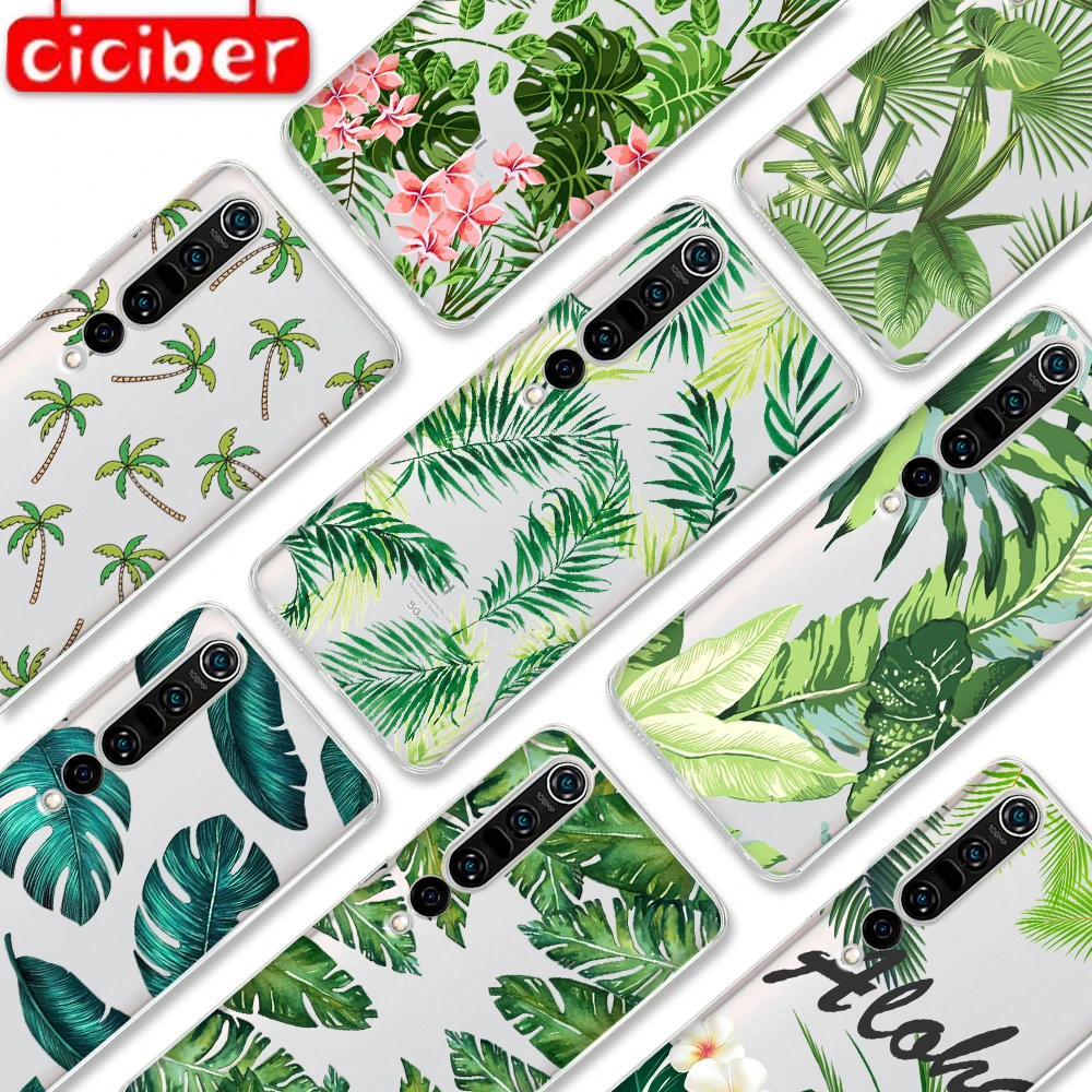 

Plant Leaves Case For Xiaomi MI Note 11 10 9 9T Pro SE A3 Lite X3 F3 Redmi Note 10 8T 9S 9 8 7 Pro Soft Silicone TPU Phone Funda