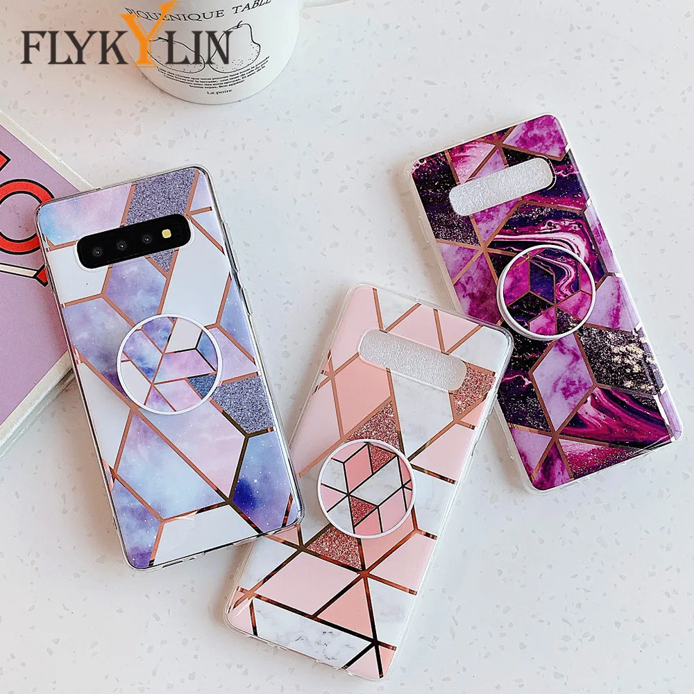 Чехол FLYKYLIN с кольцом держателем для Samsung S20 S10 Plus S8 S9 A70 A50 A51 A71 Note 9 8 10