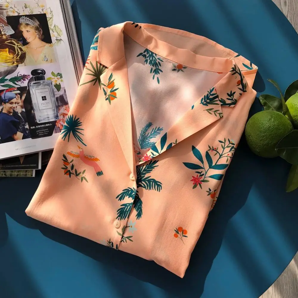 Женская рубашка с длинным рукавом и принтом повседневная дамская блузка