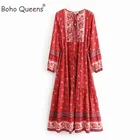 Женские Элегантные богемные макси платья на шнуровке с цветочным принтом и кисточками в стиле бохо, летнее хлопковое платье, платья