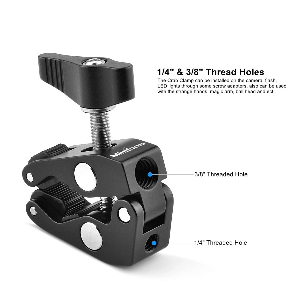 Зажим для камеры с креплением монитора шаровая Головка 360 ° Волшебная рукоятка