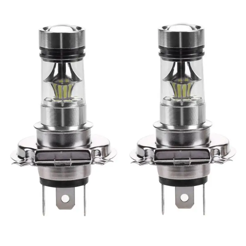2 шт. H4 100W 2828 20SMD 8000K светодиодный Противотуманные фары Дневные Фары Лампы Высокой