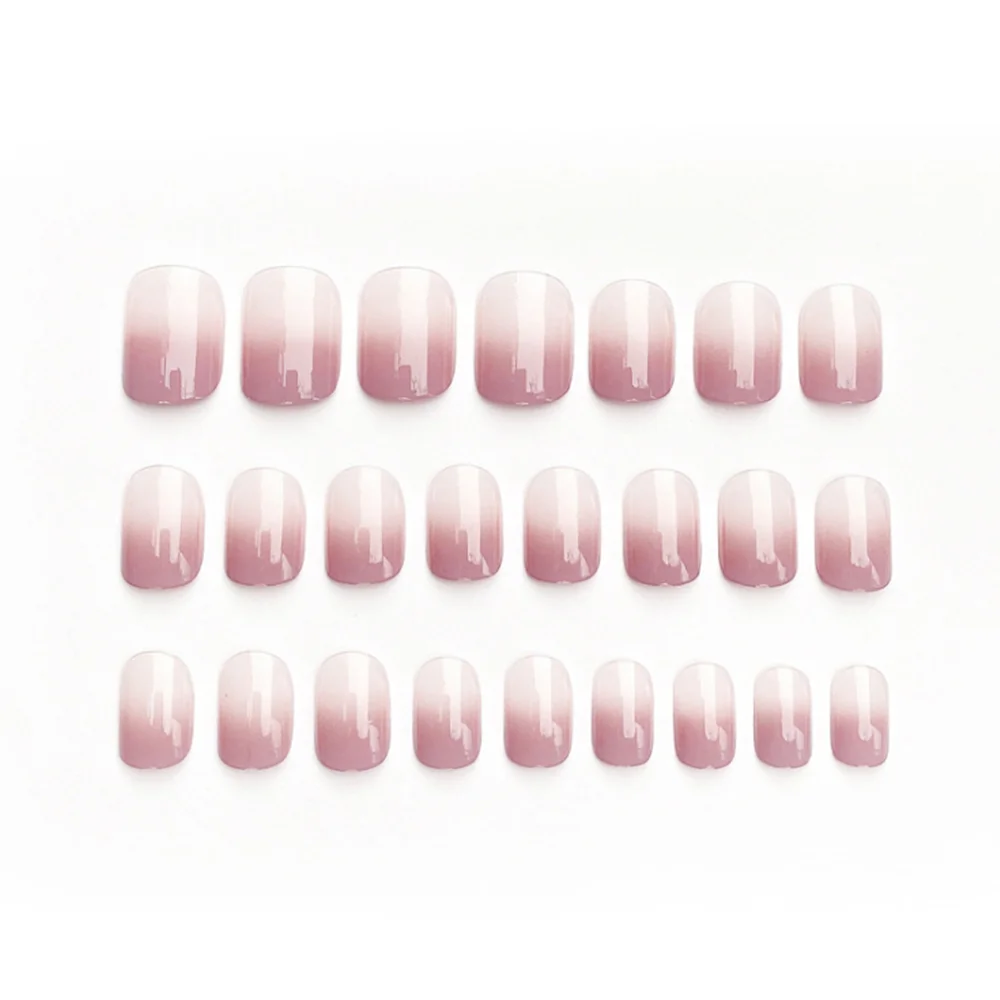 

Gradient Orange Flesh Pink False Nails DIY Natural Fake Finger Nails Art Beauty Supplies Nail Decorations Tools