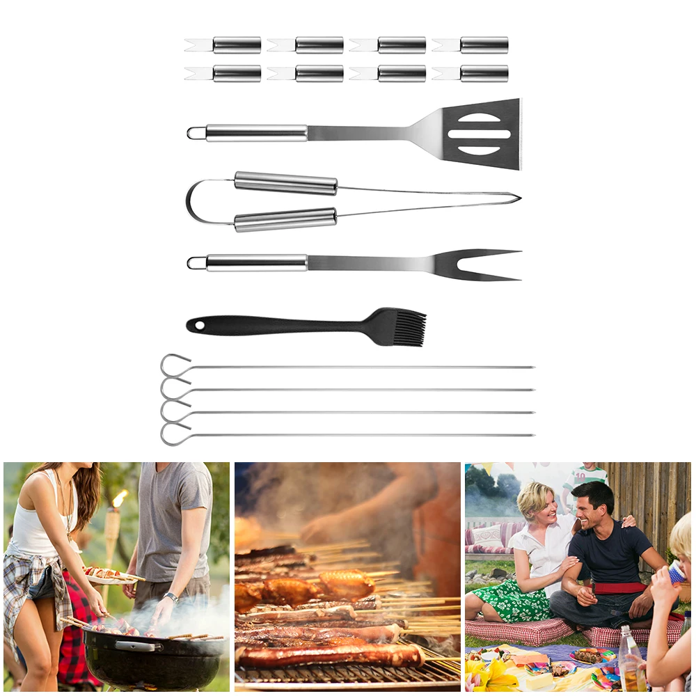 Набор инструментов для домашнего барбекю и гриля комплект из 16 предметов