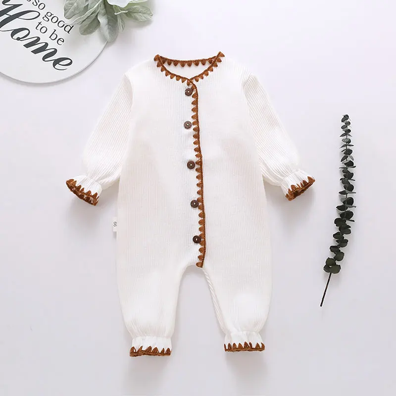 

Fashion Boys Rompers Solid Color Newborn Clothing Spring Autumn Baby Girl Rompers Cotton Long Sleeve Baby Clothes 3-18 Months