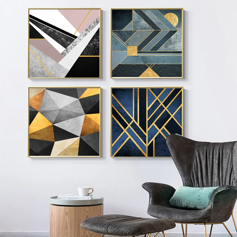 Абстрактная настенная художественная Геометрическая картина настенные