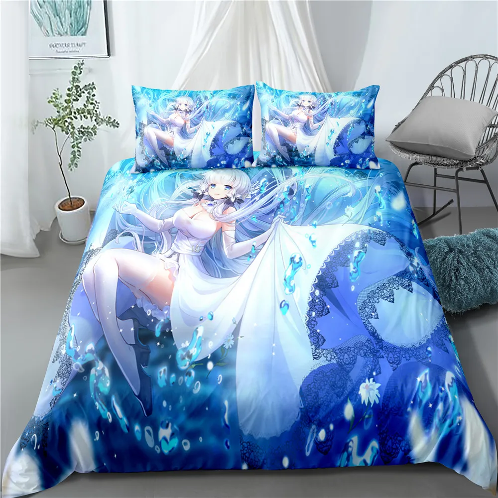 

Anime Azur Lane 3D Printed Bedding Set Duvet Covers Pillowcases Comforter Bedding Set Bedclothes Bed Linen
