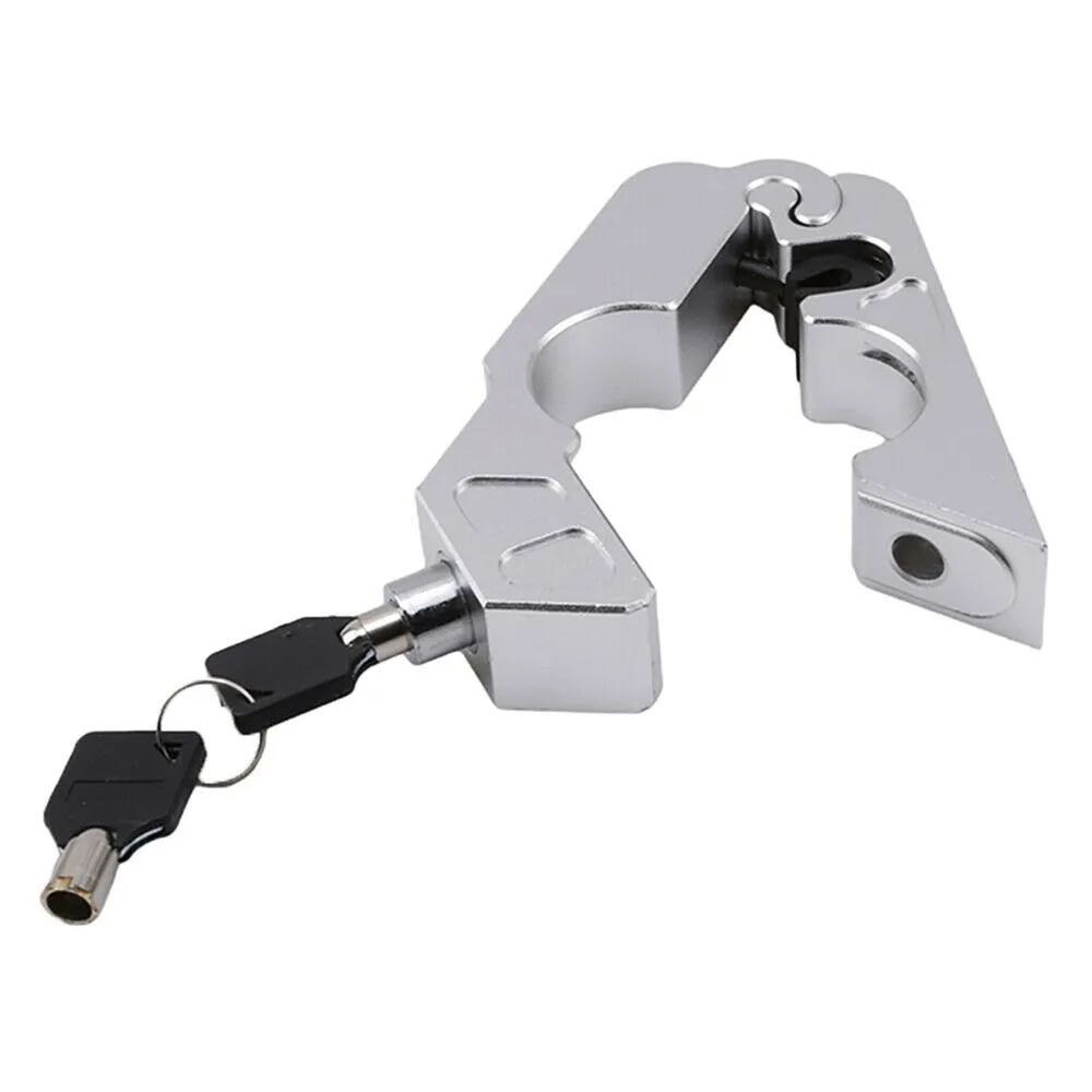 1 X Universal Grip Lock Silver With 2 Keys Motorbike/Motorcycle/Moped Handlebar Throttle Brake Anti-theft Sturdy | Автомобили и