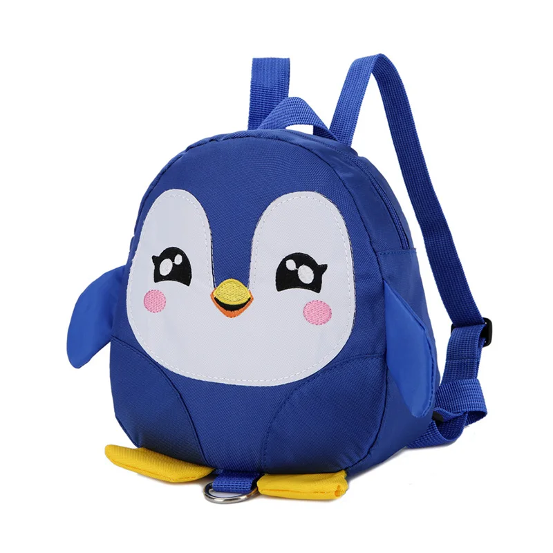 

2018 Cute Children Kids Backpack Anti-lost Mini Lovely School Bag Cartoon Penguin Safety Harness Belt Backpack Female Sac A Dos