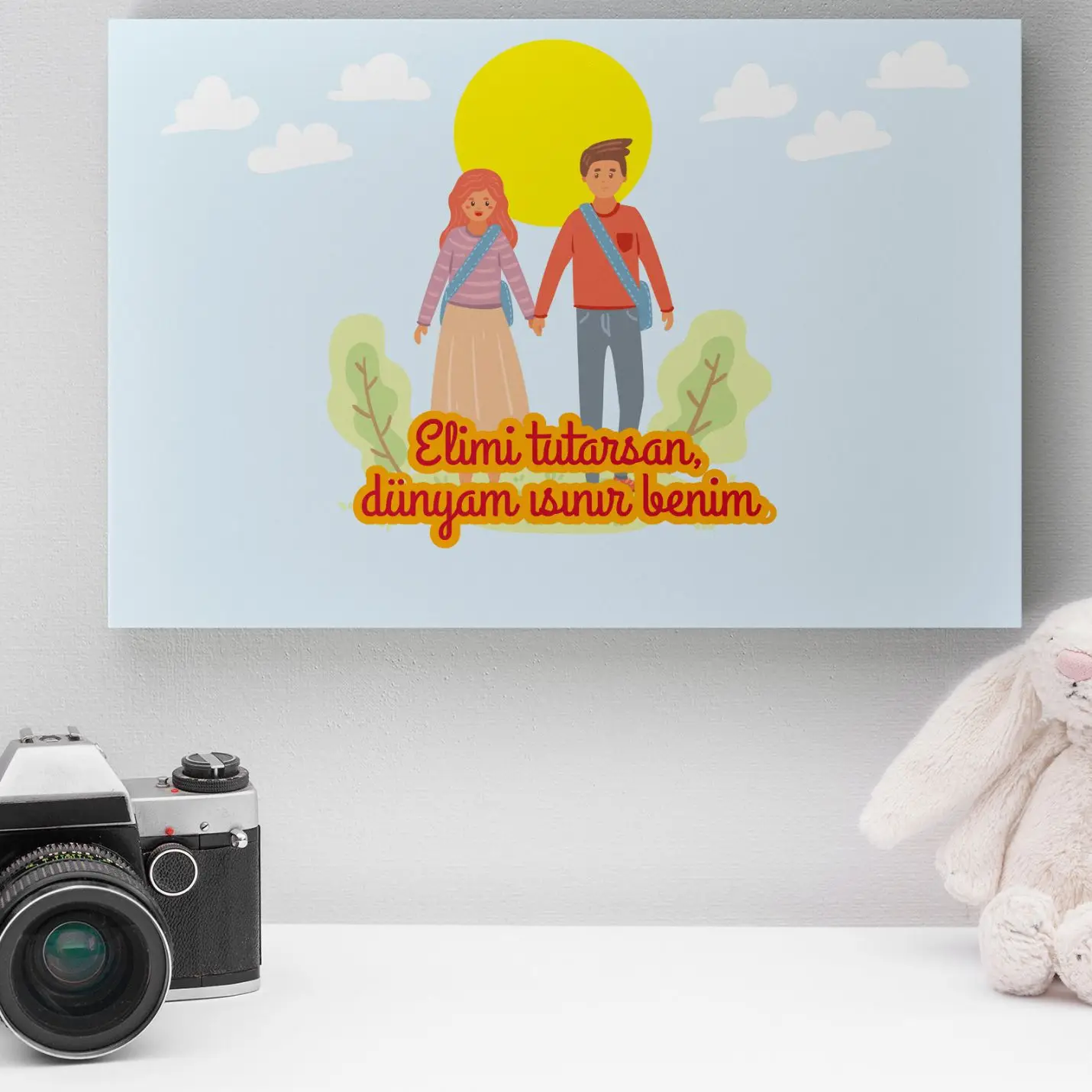 

Romantic Design Mini Canvas Table-No16