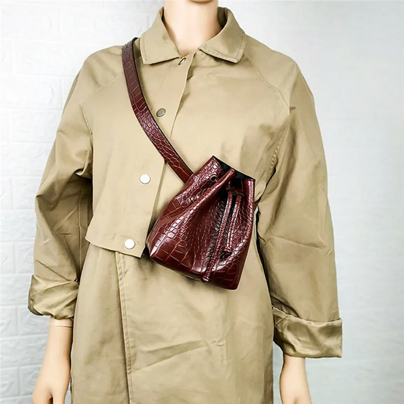 

New Waist Bag PU Leather Fanny Pack Female Belt Phone Pouch Small Chest Pack Bags Vintage Women Belt Messenger Bags