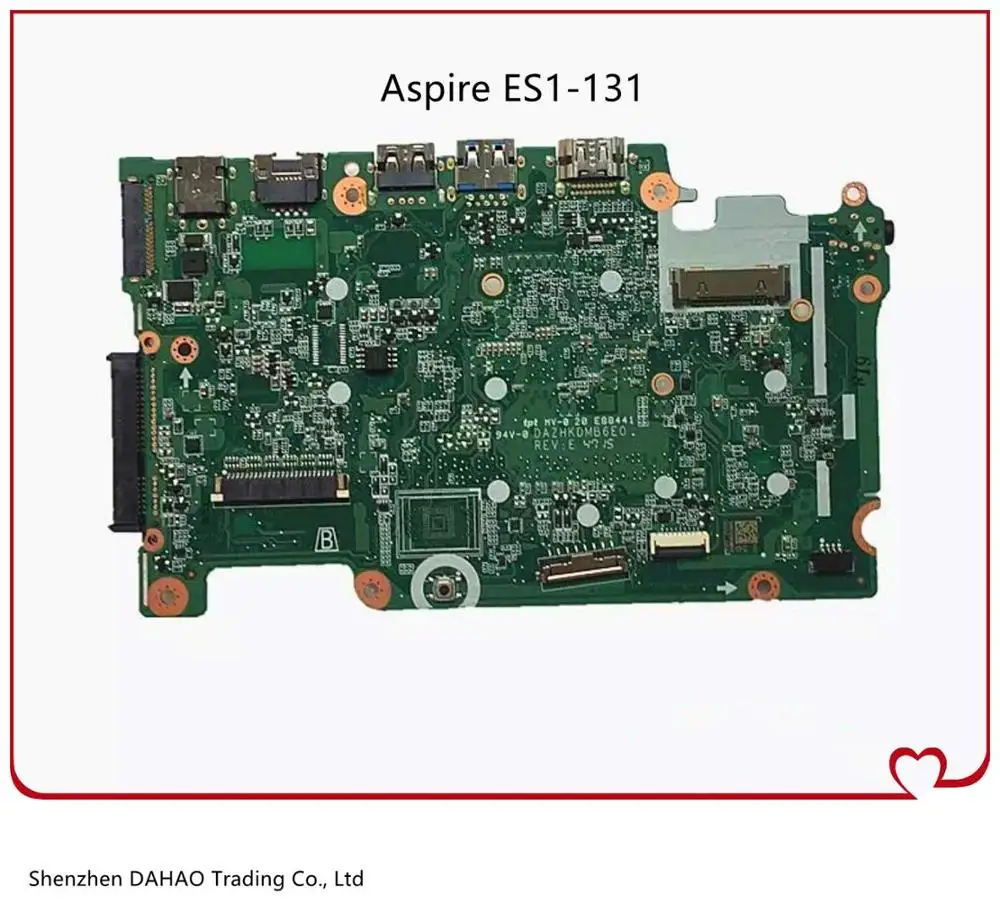 

NBVB811001 Motherboard For Acer Aspire ES1-131 ZHKD Laptop mainboard DAZHKDMB6E0 DDR3 with N3700 CPU 100% Fully Tested