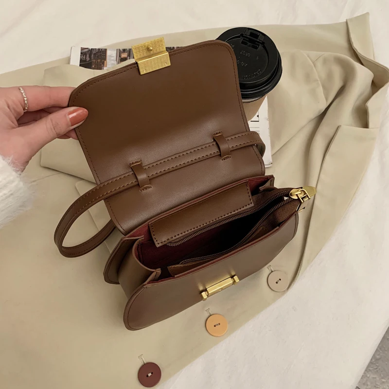 

Fashion Women Shoulder Bags Soft Pu Leather Retro Women Crossbody Bag High Quality Lady Shoulder Messenger Bags Saddle Bag