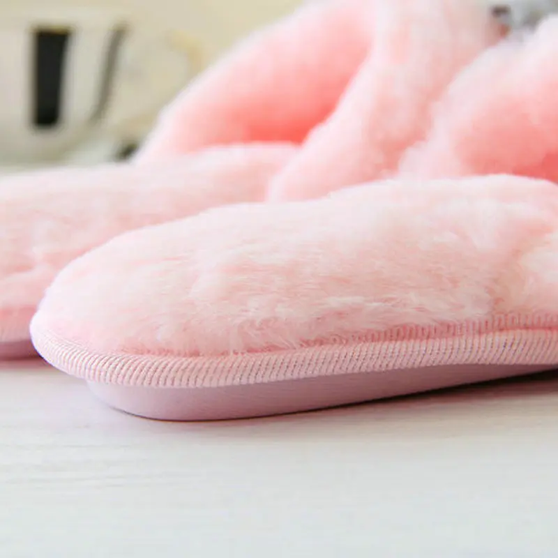 Шлепанцы женские с кружевом и бантом меховые сланцы дизайнерские зимние