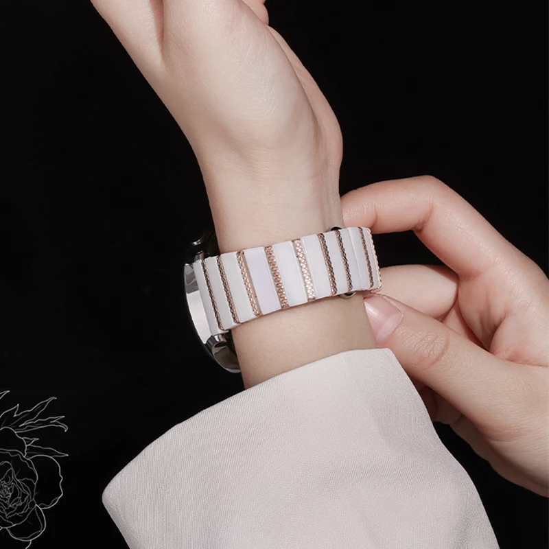 22mm 20mm Ceramics Watchbands For Samsung Galaxy Watch 4/4 Classic Strap For Galaxy Watch 3 41mm 45mm Huawei Watch 3 GT 2 Pro