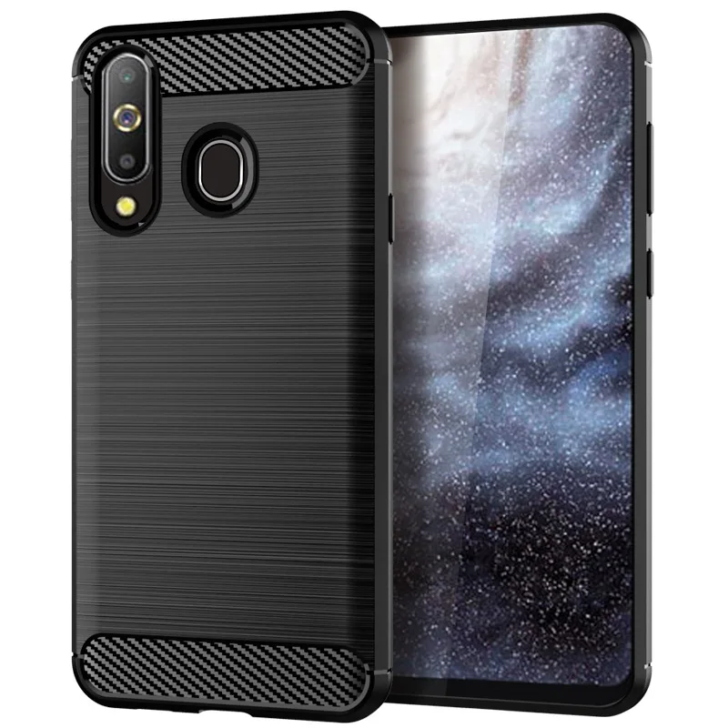 Black Прочная защита задняя крышка чехол для samsung Galaxy A8S не для Galaxy S9 S10 чехол Роскошный Броня Мягкий ТПУ силиконовый ударопрочный чехол - Цвет: Black