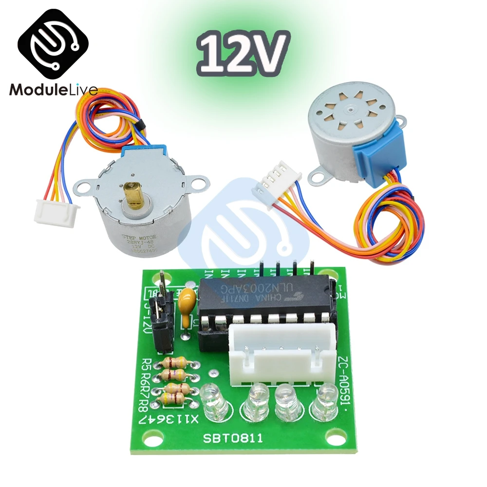 Редукторный шаговый двигатель ULN2003 28BYJ 48 5 в 12 В 4 фазный для arduino шт. + плат|Шаговый