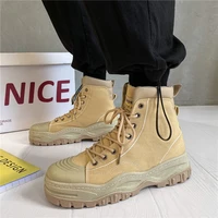 men shoes autumn new martin boots men high top casual board shoes men work boots korean fashion middle top knight boots winter