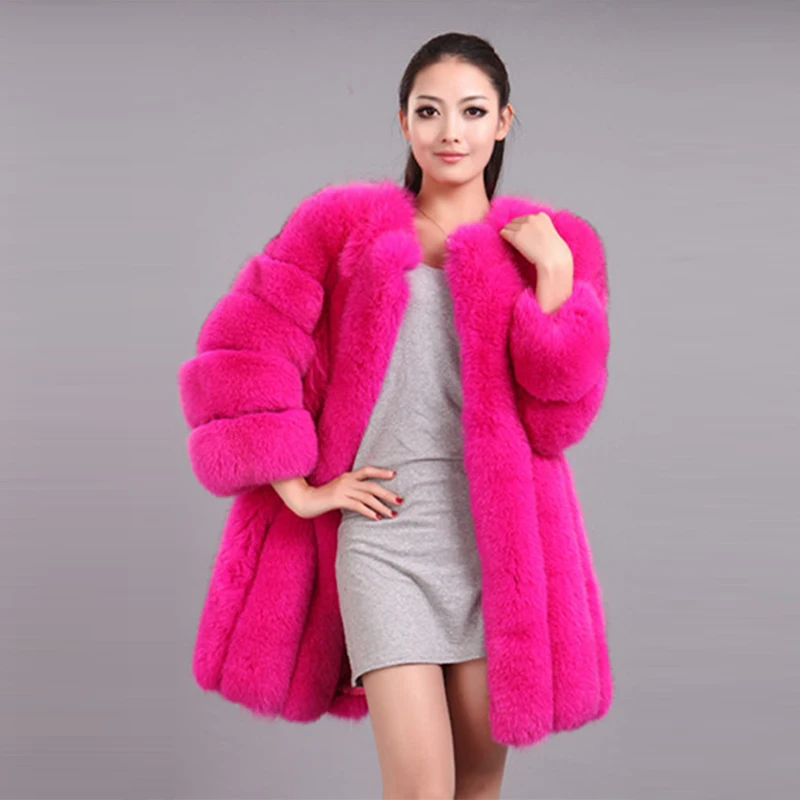 HJQJLJLS 2022 Winter New Fashion Women Long Faux Fur Coat Female Fuzzy Fur Coat Winter Thick Warm Fluffy Artificial Fur Jacket images - 6
