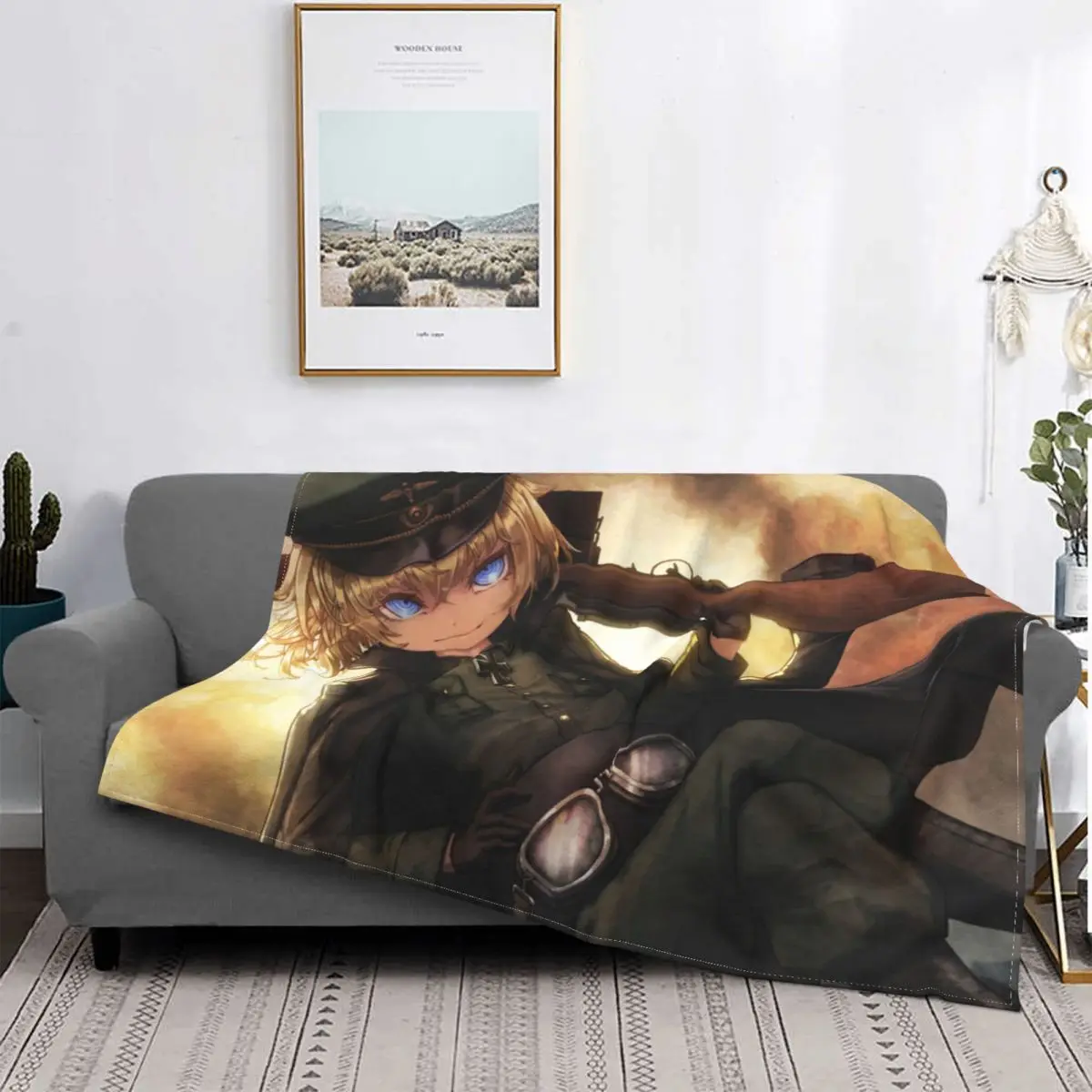 

Фланелевое покрывало Youjo Senki Viktoriya Ivanovna Serebryakov War манга, Крутое удобное мягкое флисовое покрывало