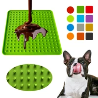 silicone dog lick mat pet slow food plate dogs bathing distraction silicone dog sucker food training pet feeder supplies