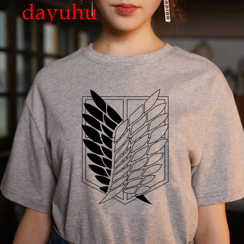 Японский Аниме обувь для косплея по аниме атака на Титанов Футболка с принтом Для