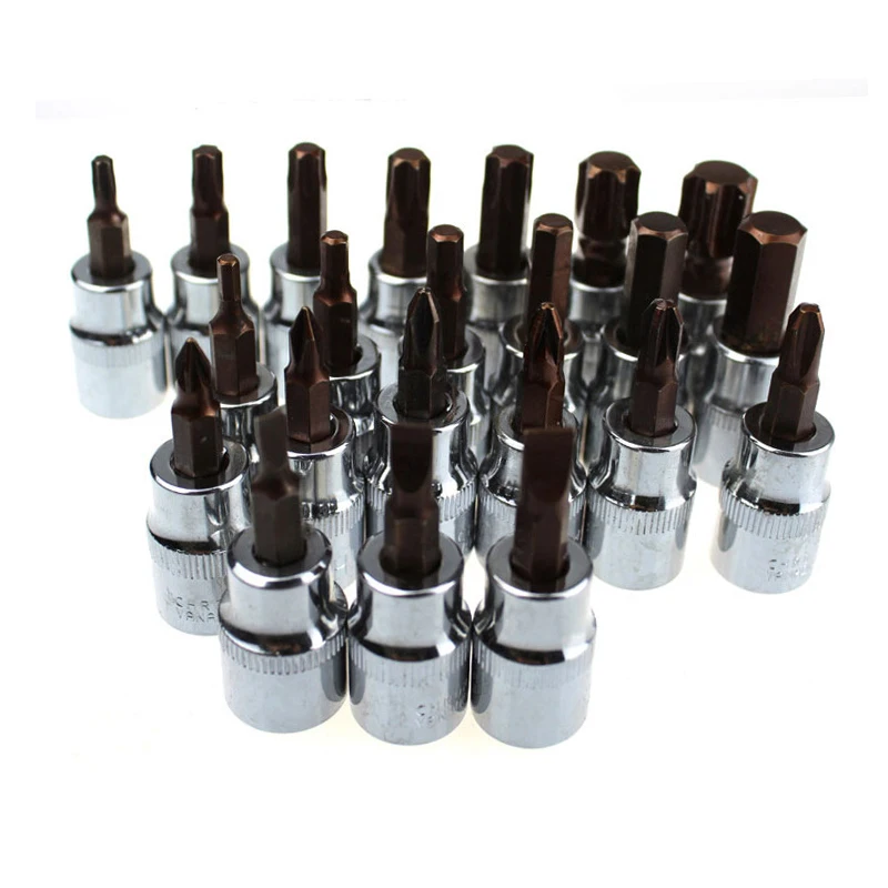 1 шт. 3/8 привод Torx Hex Phillips Pozi торцевые биты T50 T55 T60 отвертки H8 H10 торцевые шестигранные отвертки