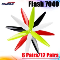 612pairs gemfan flash 7040 7x4x3 3 blade pc propeller cw ccw for rc fpv racing freestyle 7inch long range lr7 drones diy parts