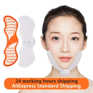 EMS Массажер для лифтинга лица стимулятор мышц для похудения Массажер для лица уменьшает двойной подбородок инструменты для подтяжки кожи с гелевыми подушечками