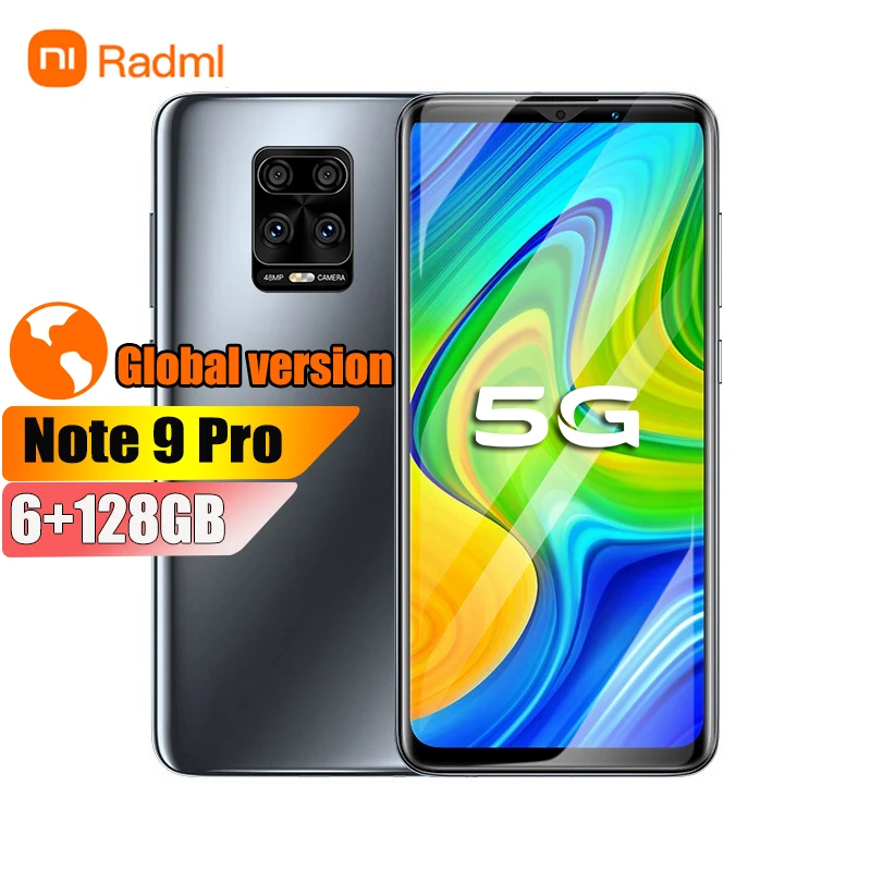 

Radmi Note 9 Pro smartphones 6GB+128GB android mobile phones 6.1inch cellphones Global version phone Face ID Dual SIM 4800mAh