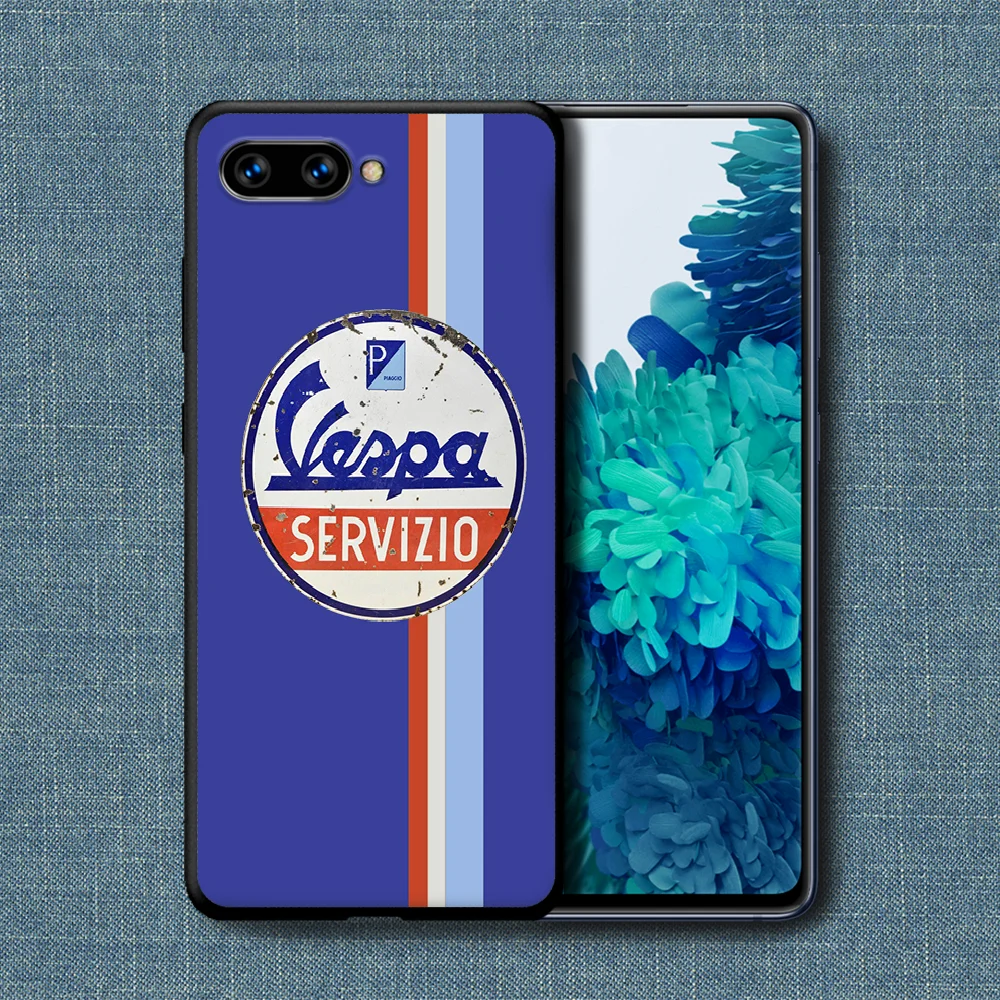 

Vespa Scooter Phone Case For Huawei Honor 6A 7A 7C 8 8A 8X 9 9X 10 10i 20 Lite Pro Play black Cell Tpu Etui Luxury Hoesjes
