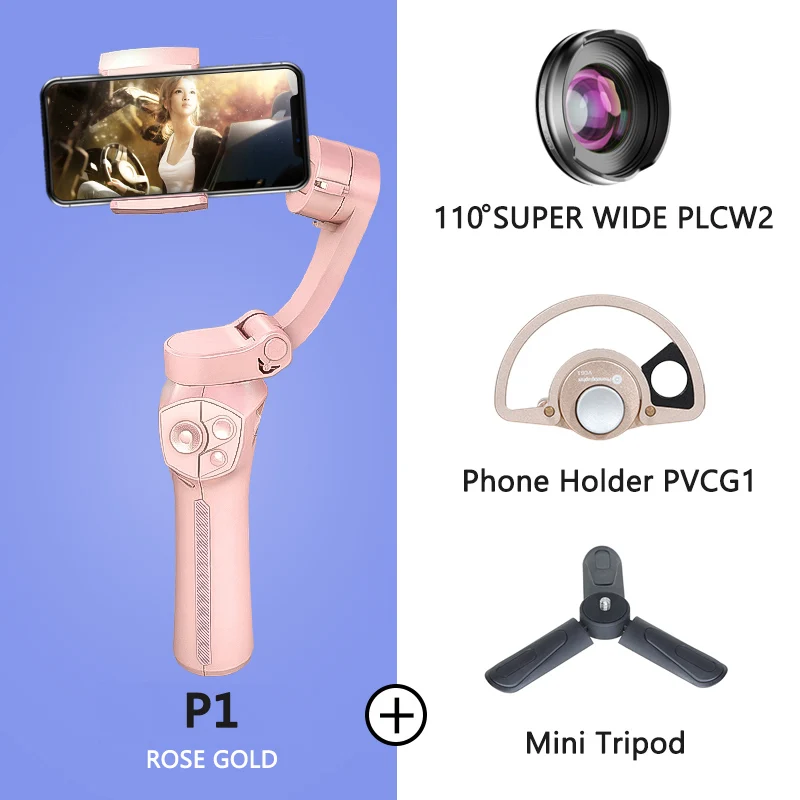 P1 LCW2 VCG1 Tripod BENRO P1 3 оси смартфон Gimbals стабилизатор P1 ручной Gimbal стабилизатор для Gopro iPhone huawei XiaoMi - Цвет: P1 LCW2 VCG1 Tripod