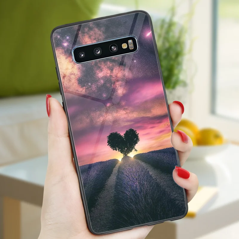 Глянцевый чехол Sea Moon для телефона Samsung Galaxy S8 Plus S9 S10 + Lite S10E S20 FE Ультратонкий Capa |