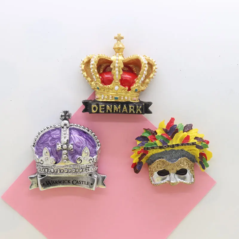 Магнитная печать на холодильник crwon Дания сувенир красочная маска Кухонное