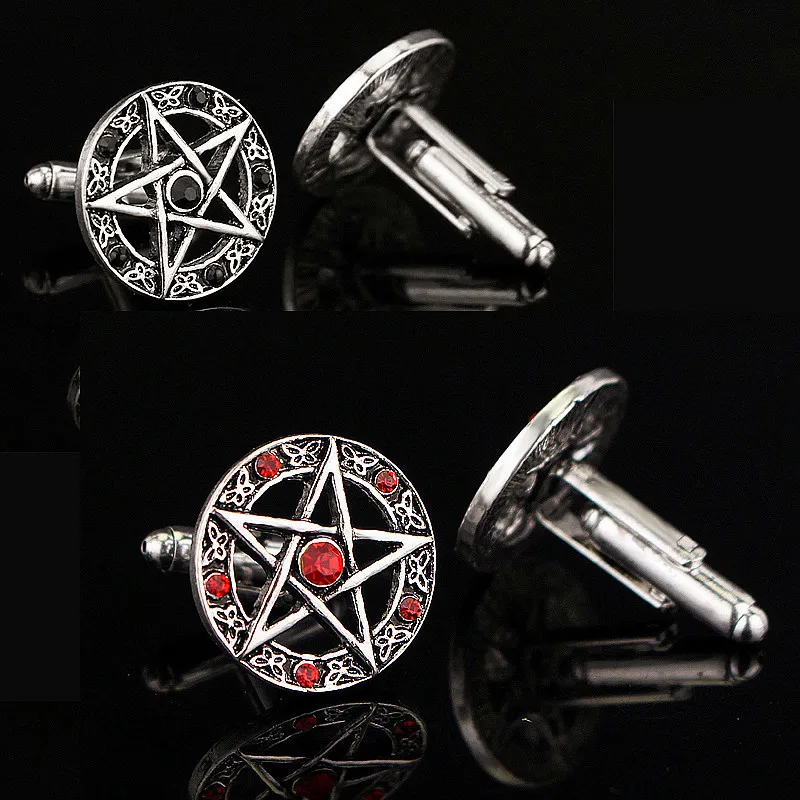 Сверхъестественные серии запонки пентаграмма ловушка дьявола Руна манжеты