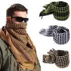 Красивый Арафата шарф в арабском стиле шаль Keffiyeh Kafiya легкий Военная Униформа Shemagh Палестина человек шарф в полоску с Ленточки мягкий теплый